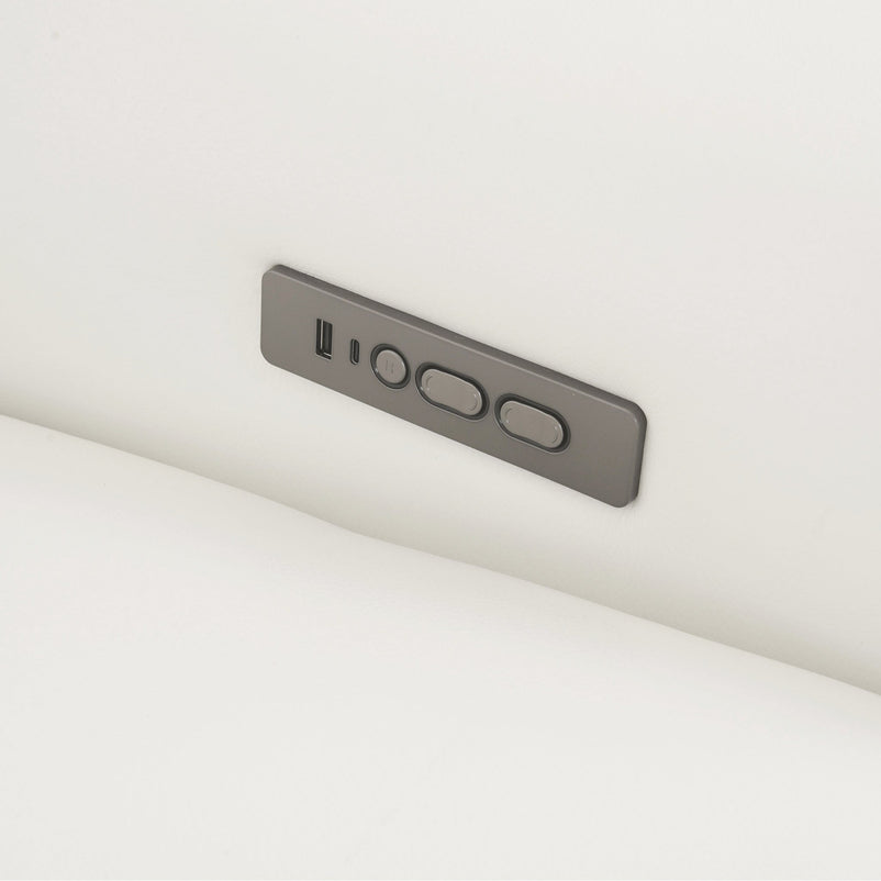 CINECITTA Colțar șezlong stânga/dreapta, 2 reclinere electrice, mecanism tetieră, USB, sistem sunet, piele