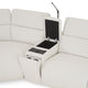 ADDISON Colțar, 2 reclinerele electrice, lampă, încărcare WIRELES și USB, stofă