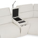 ADDISON Colțar, 2 reclinerele electrice, lampă, încărcare USB, stofă