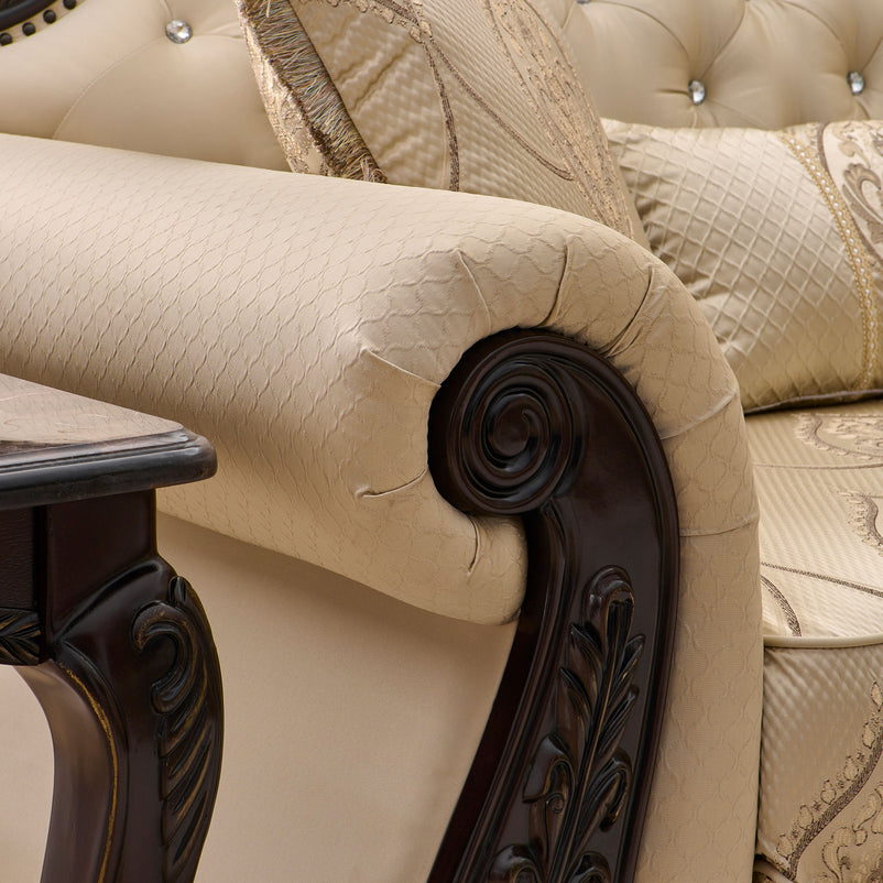 WINDSOR Canapea 2 locuri, 3 perne decorative incluse, stofă