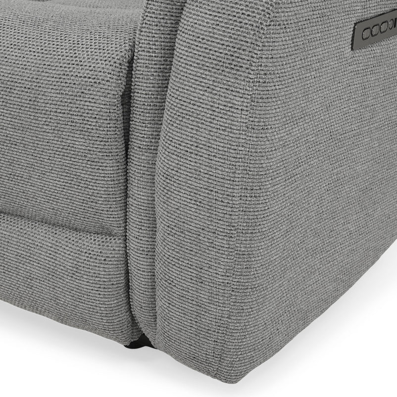 BARTON Canapea 3 locuri, 2 reclinere electrice, stofă