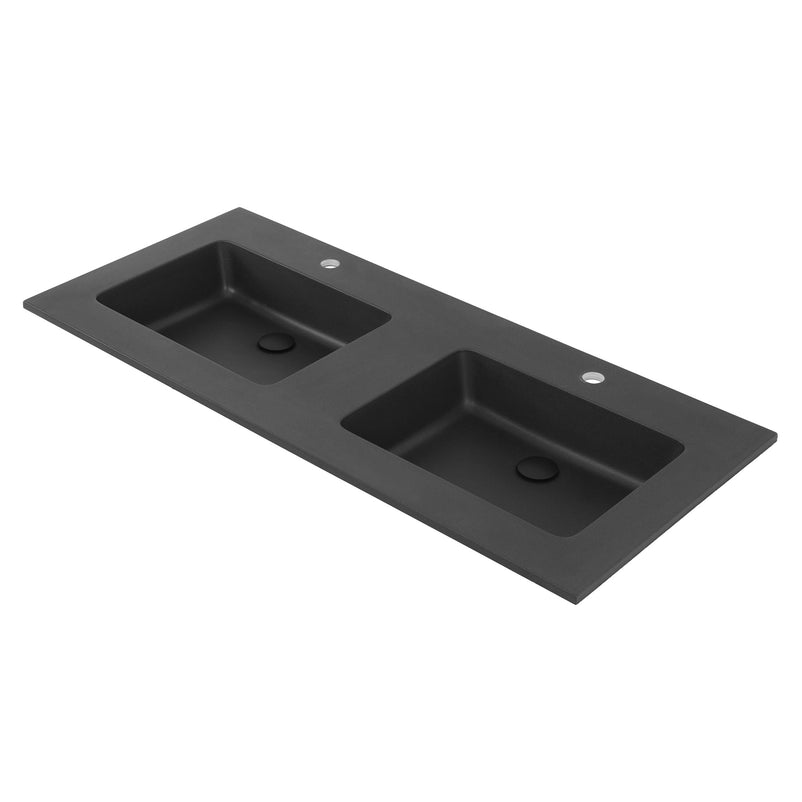 BRUNO Set mobilier baie, mască lavoar, 2 dulapuri suspendate și lavoare