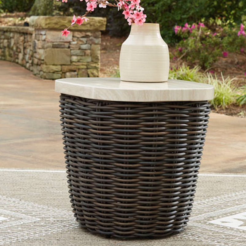 KIMORA Set mobilier terasă/grădină, colțar 4 piese, fotoliu și 2 măsuțe