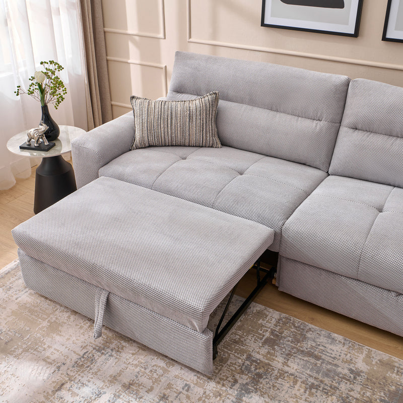 WIDE Canapea extensibilă, 4 locuri, stofă