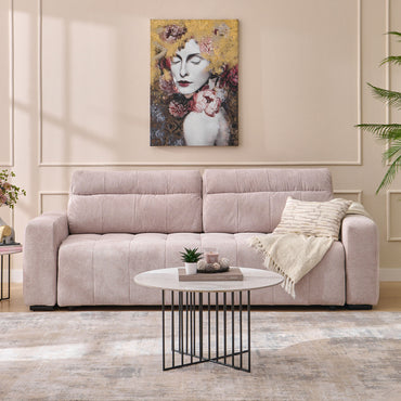 ALLYSON Canapea extensibilă, 3 locuri, stofă