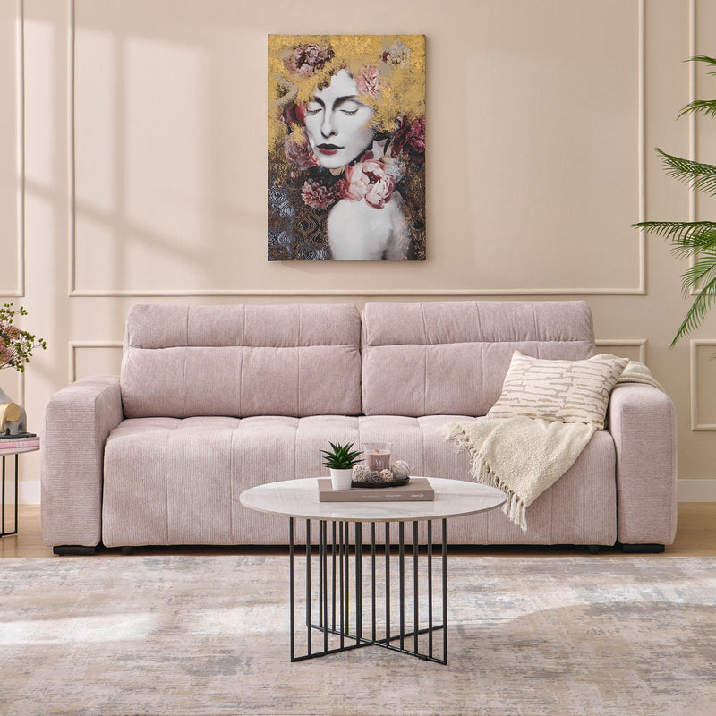 ALLYSON Canapea extensibilă, 3 locuri, stofă