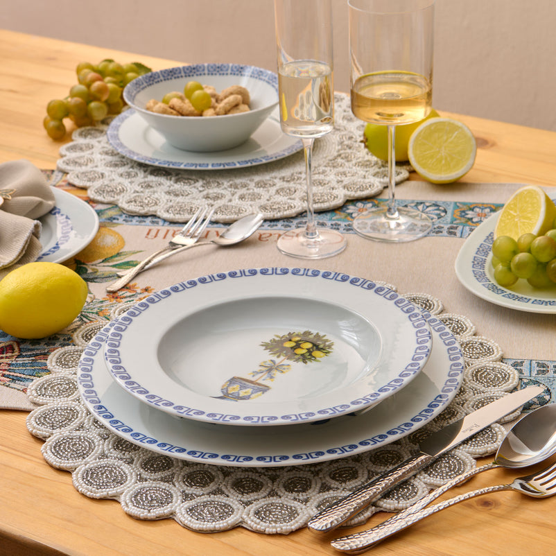LEMONS Set veselă, porțelan, 26 piese