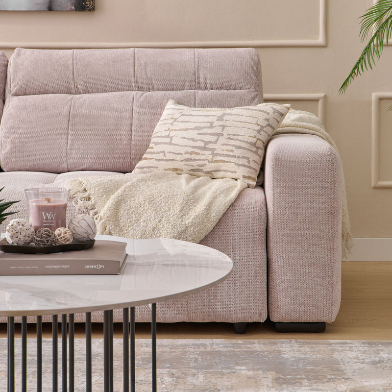 ALLYSON Canapea extensibilă, 3 locuri, stofă