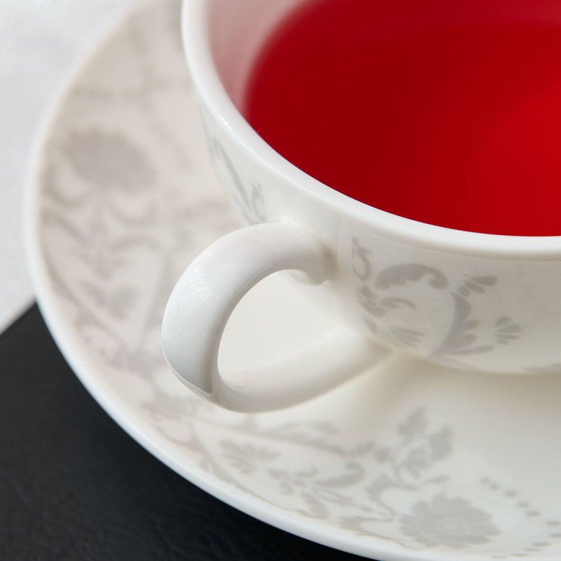 TIFFANY Set 4 cești și farfurioare, porțelan, 240ml