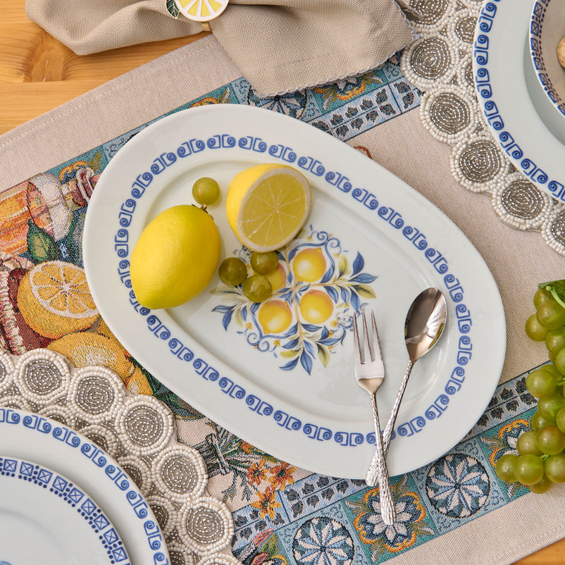 LEMONS Set veselă, porțelan, 26 piese