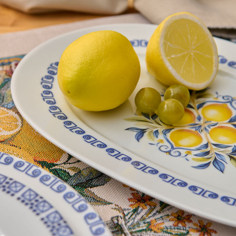 LEMONS Set veselă, porțelan, 26 piese