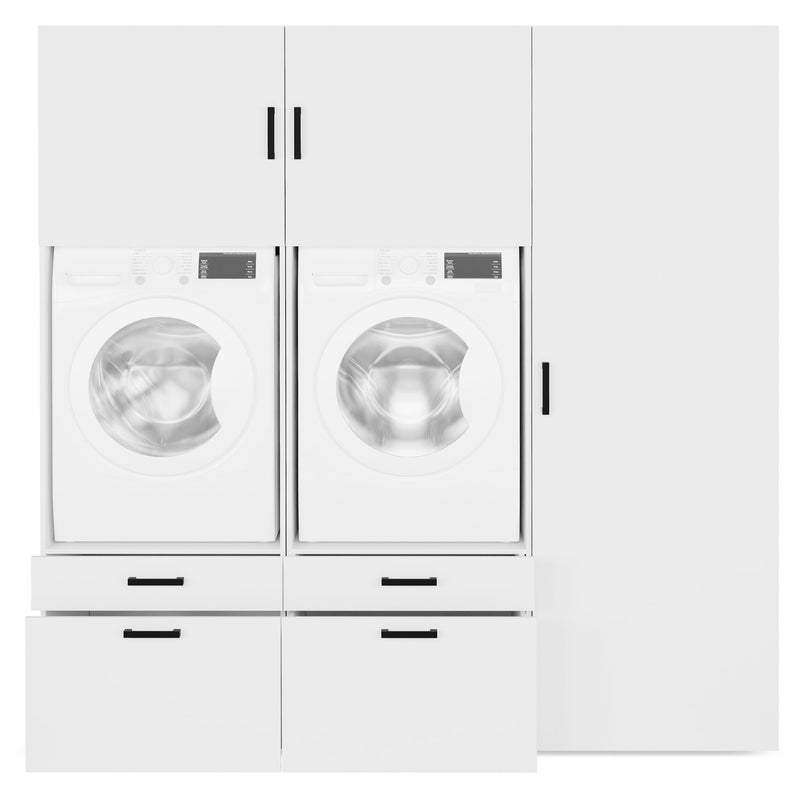 WASH&STORE Set mobilier baie, 5 piese dulapuri baie mașina spălat/uscător