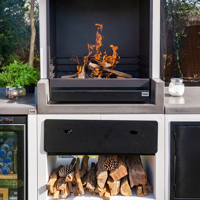 KITAWAY Corp grătar carbune/lemne cu coș fum