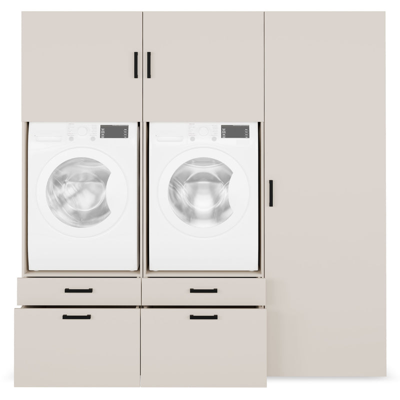 WASH&STORE Set mobilier baie, 5 piese dulapuri baie mașina spălat/uscător