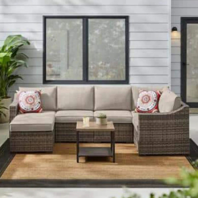 ELIAS Set mobilier terasă/grădină, colțar și măsuță