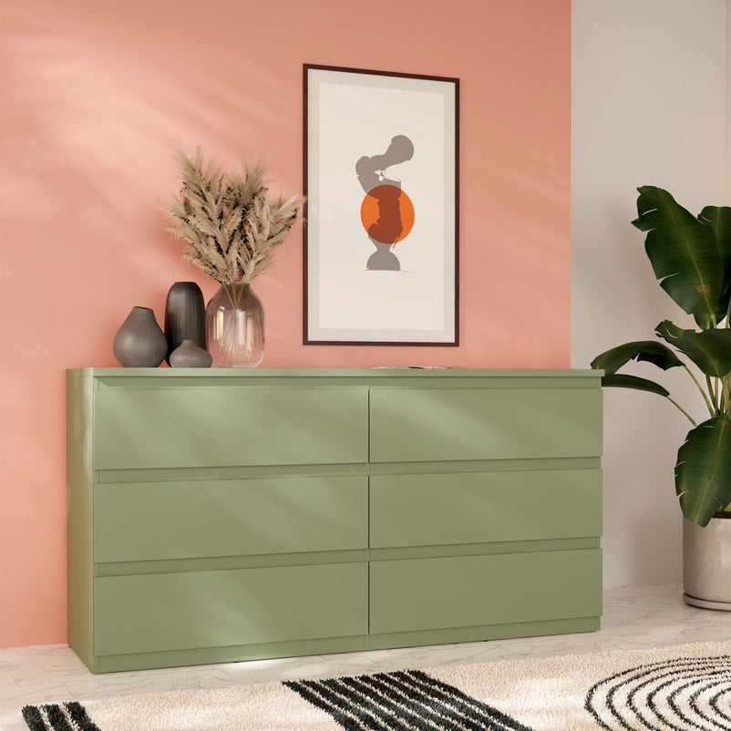 ETHAN Comodă 6 sertare