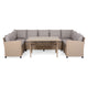 BAXTER Set mobilier terasă/gădină, colțar, masă, 2 taburete