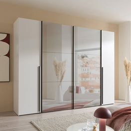 MUNICH Dulap 2 uși glisante, 2 uși batante