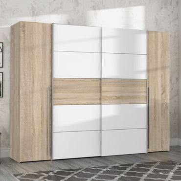 TOBEY Dulap 2 uși glisante, 2 uși batante