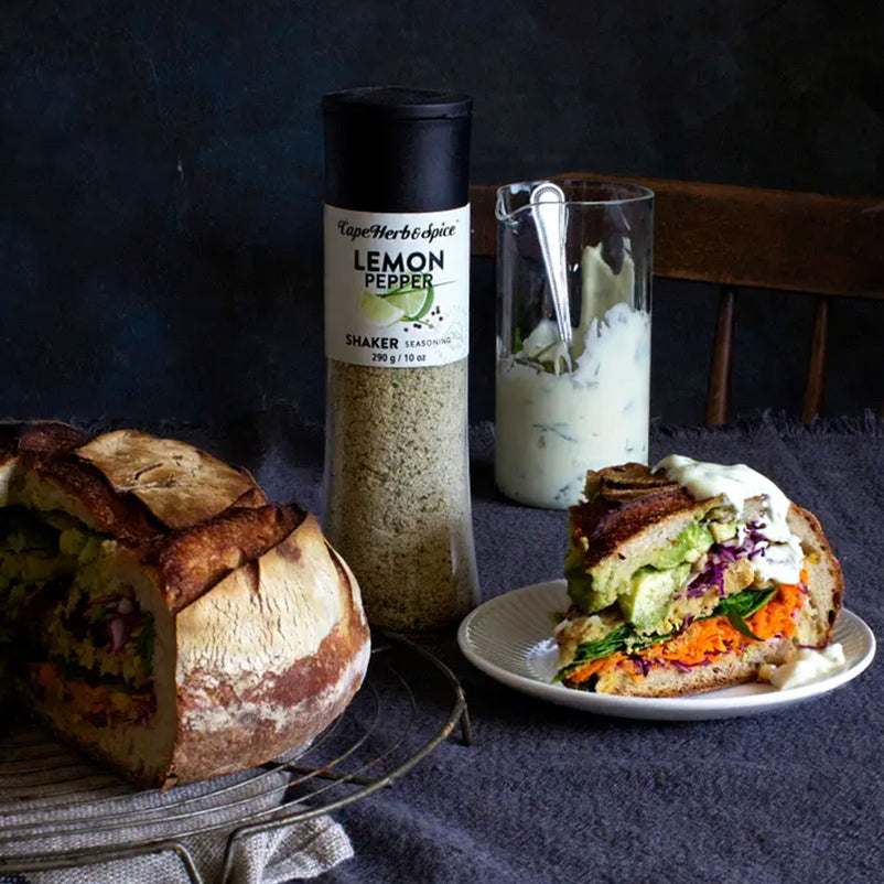 LEMON & BLACK PEPPER Sare condimentată în shaker