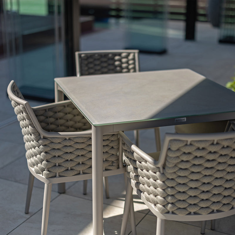 CALOOCAN Set mobilier terasă/grădină, 4 scaune și masă