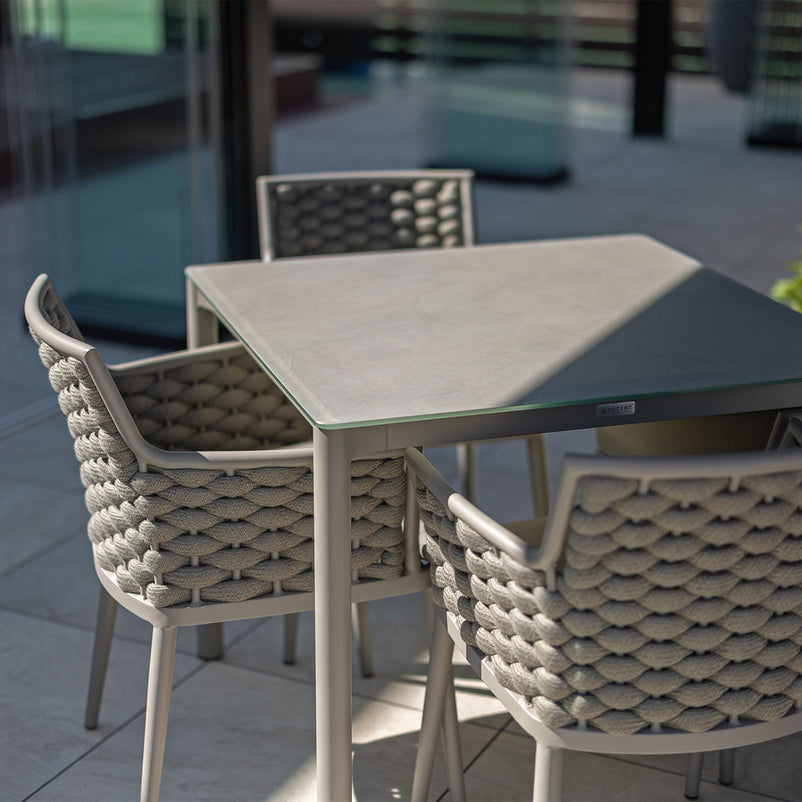 CALOOCAN Set mobilier terasă/grădină, 4 scaune și masă