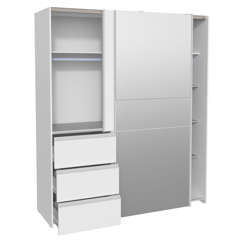 EWAN Dulap 2 uși, 3 sertare