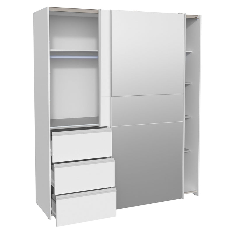 EWAN Dulap 2 uși, 3 sertare