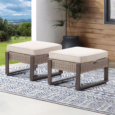 LONDON Set mobilier terasă/grădină, 2 taburete