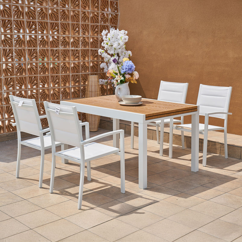 DRESDEN Set mobilier terasă/grădină, 4 scaune și masă Dresden