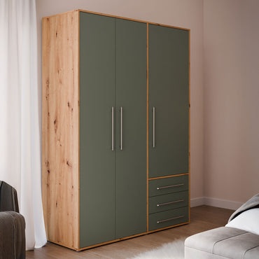 NATE Dulap 3 uși, 3 sertare