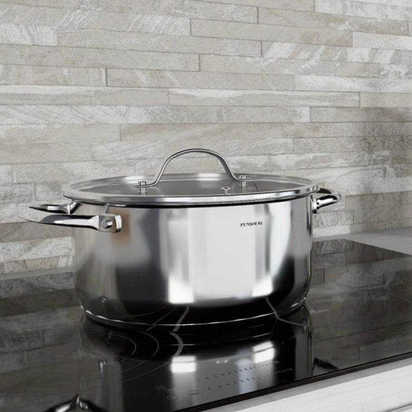 NEW ERA Oală cu capac, inox