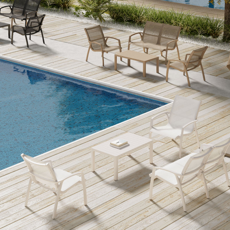 MARTA Set mobilier terasă/grădină, 2 fotolii, canapea și măsuță