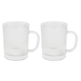TERRA Set 2 căni, sticlă, 350ml