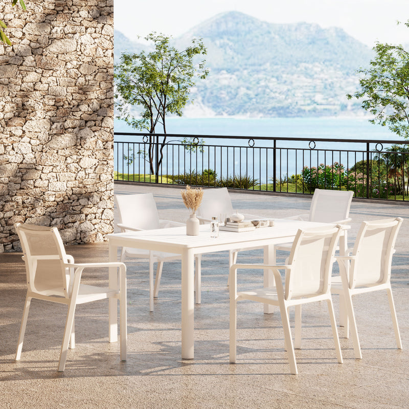 MARTA Set mobilier terasă/grădină, 6 scaune și masă