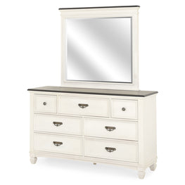 WARNER Comodă 7 sertare, oglindă inclusă