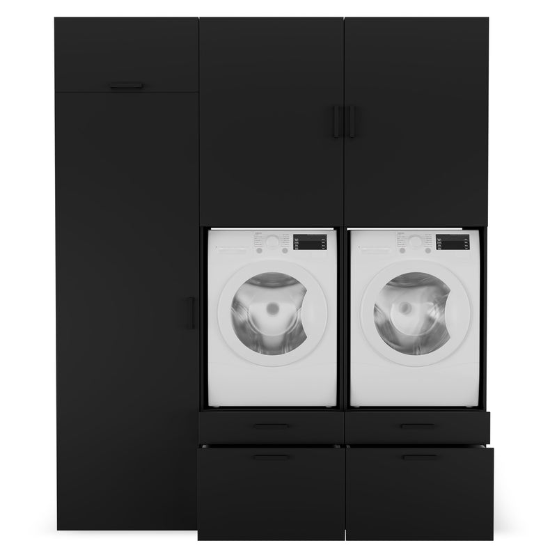 WASH&STORE Set mobilier baie, 6 dulapuri depozitat mașina spălat/uscător