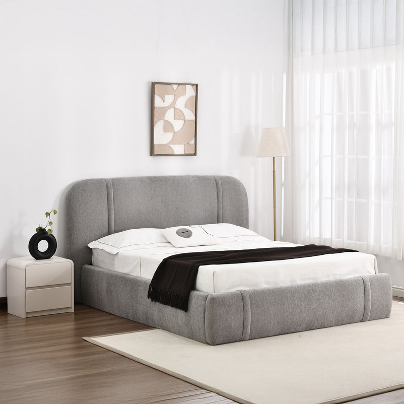 GILDA Pat tapițat, 160x200cm, somieră rabatabilă și ladă depozitare incluse