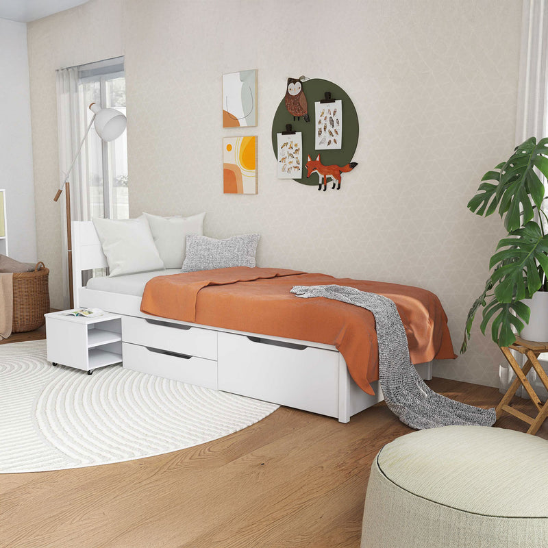 CINTYA Pat copii, noptieră și sertare incluse