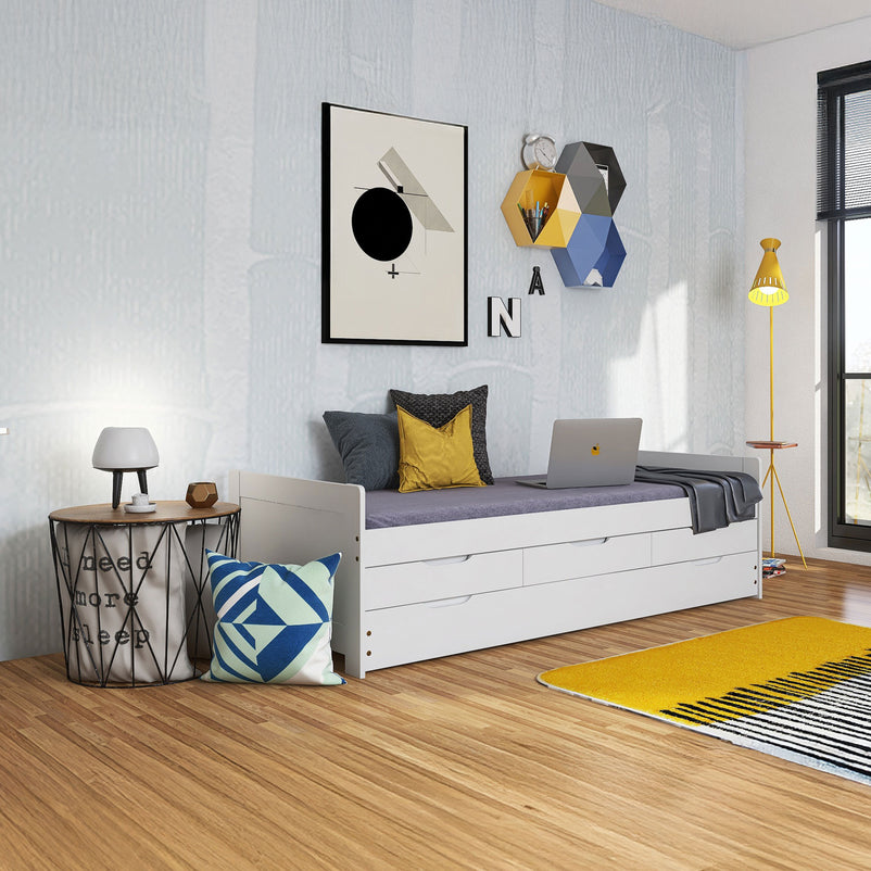 EVOLUTIVE Pat copii, 90x200cm, sertare și somieră inclusă