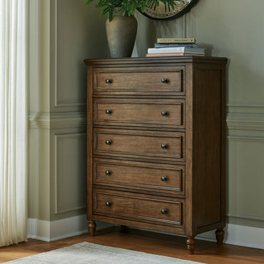 LAKEVIEW Comodă înaltă, 5 sertare