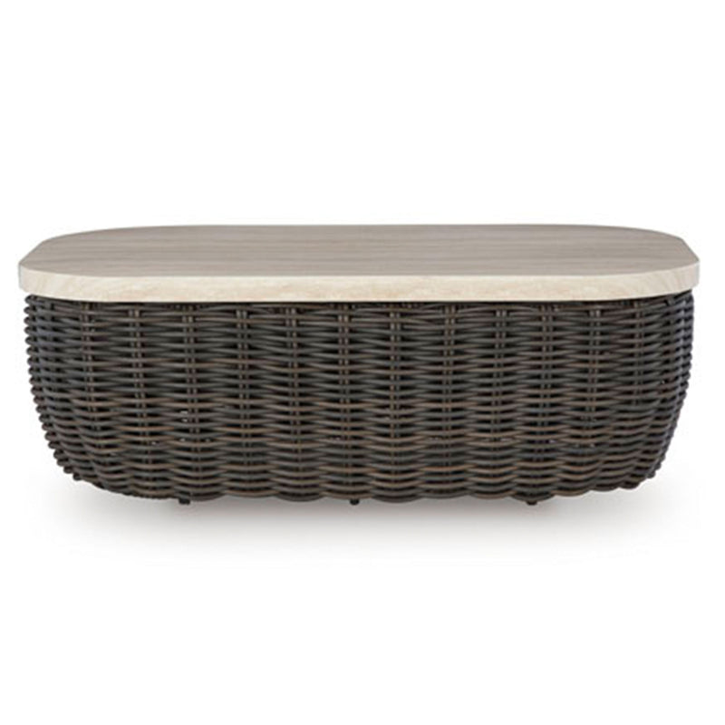 KIMORA Set mobilier terasă/grădină, colțar 4 piese și 2 măsuțe