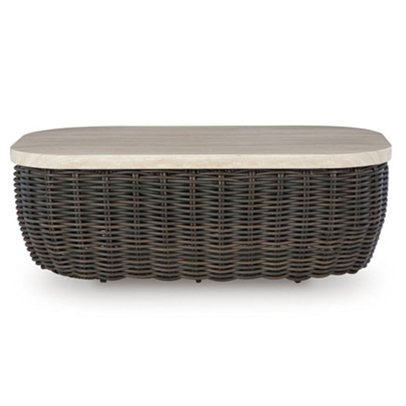KIMORA Set mobilier terasă/grădină, colțar 4 piese și 2 măsuțe