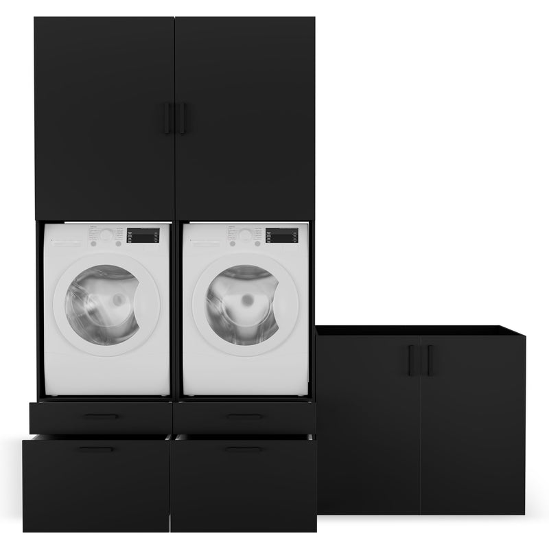 WASH&STORE Set mobilier baie, 5 piese dulapuri baie mașină spălat/uscător