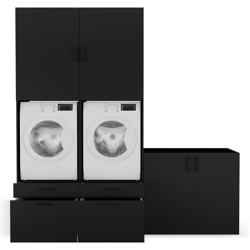 WASH&STORE Set mobilier baie, 5 piese dulapuri baie mașină spălat/uscător