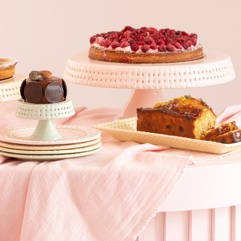 BONBON Platou cu picior, ceramică, D.34.5cm