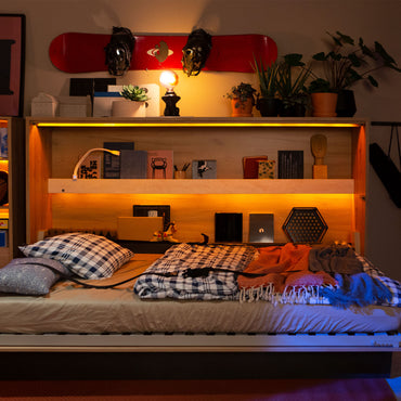 SMART JUNIOR Pat cu mecanism orizontal 120x200cm, somieră inclusă