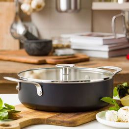 KITCHEN AID Cratiță cu capac, aluminiu, D.24cm