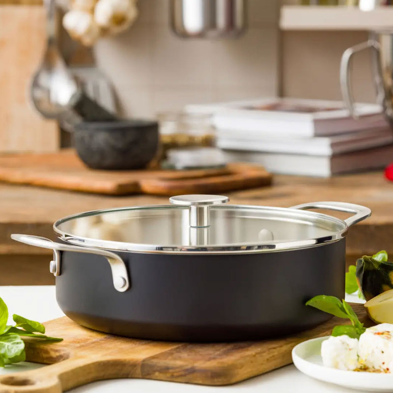 KITCHEN AID Cratiță cu capac, aluminiu, D.24cm