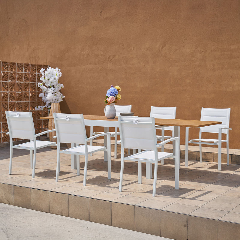 DRESDEN Set mobilier terasă/grădină, 6 scaune și masă